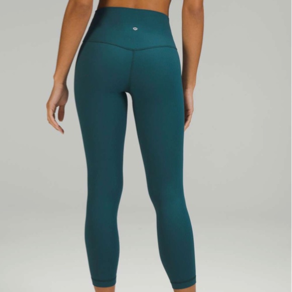 Lululemon Align Ribbed High-Rise Pant 25" Green Jasper Size 6